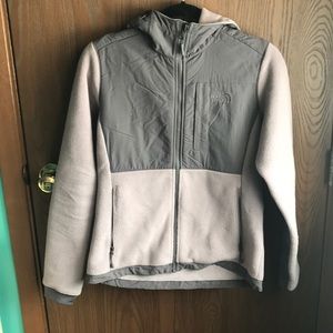 North face Fleece zip up hooded sweatshirt/jacket